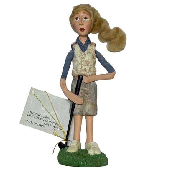 Vintage House of Lloyd Saturday Golf Woman Figurine Sculpture Weekday Women 8 in - Picture 1 of 16